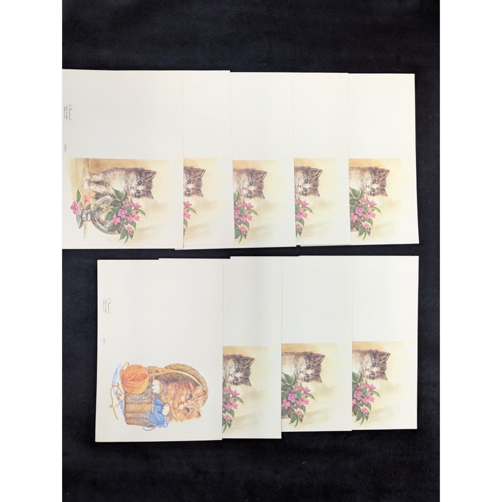 Olympicards Kitten Cat Notecards Set Note Cards Vintage Lot of 9 Cat Lover Cards